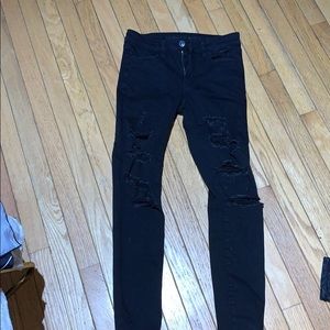 american eagle ripped black jeans